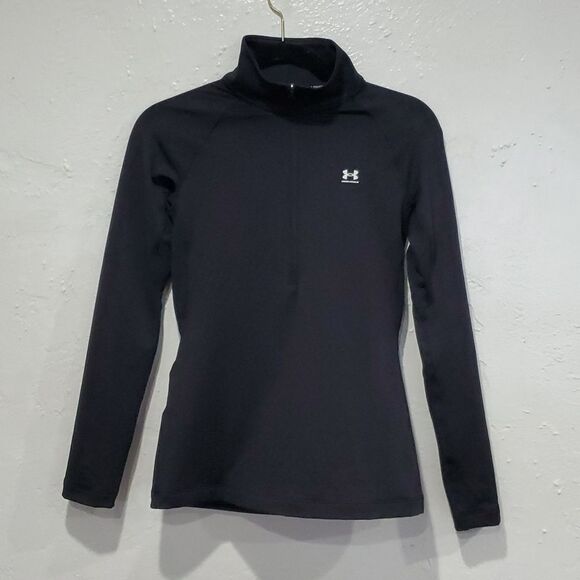 Under Armour Cold Gear Pullover Quarter Zip in Black Size XS - Picture 1 of 10
